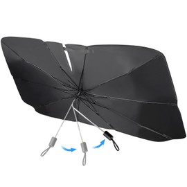 Gegoup Car Sunshade, Folding Umbrella, Car Front Shade, Sun Shade, Light Blocking, Heat Blocking, UV Protection, UV Protection, Protection Against Heat, Easy Installation, Convenient Storage, Includes