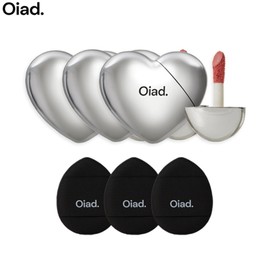 OIAD Moussecheek On Silveric Heart & Mini Puff Set 6items, Color 1#$%Color 2#$%Color 3:04 Nude Dusk-01 Persimmon Berry-01 Persimmon Berry