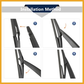 Partuto Rear Windshield Wiper Blade Arm Set for Nissan Juke 2010-2020 - 310mm 12inch Replacement