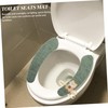 Vaguelly 4pairs Washable Thin Toilet Seat Pads Plush Fuzzy Covers