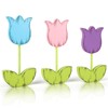 3 Pcs Spring Table Decorations Tulip Wooden Set Tabletop Farmhouse