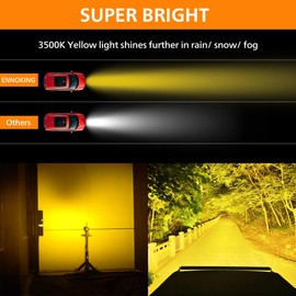 EK ENNOKING Amber LED Light Bar 32 Inch Double Row Super Bright Spot Flood Combo LED Work Light Driving Fog Lamp for Pickup 4x4 Off Road Truck ATV UTV SUV Boat 9-36V 300 W IP68 & IP69K Waterproof