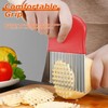 Crinkle Cutter for Veggies, Potato Fruit Wavy Chopper, Waffle Fry