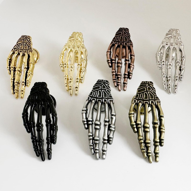 FL-WITHYOU 4PCS Skeleton Claw Cabinets Knobs,Zinc Alloy Cabinet Handle with