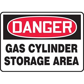 Accuform "Danger Gas Cylinder Storage Area" Safety Sign, Accu-Shield™, 7 x 10 Inches (MCPG005XP)