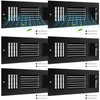 Datanly 6 Pcs Black 10 x 4 Inch Interior Size