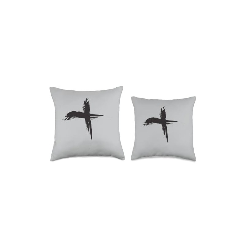Ash Wednesday Ashes Catholic Lent Easter Cross Throw Pillow
