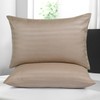 Moonlight Bedding Pillow cases 2 pack - Beige Stripe 50x75cm