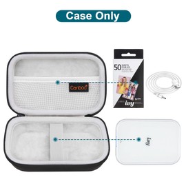 Canboc Hard Case for New Canon Ivy 2 Mini/Canon Ivy Mini/Canon Ivy CLIQ+ CLIQ 2 CLIQ+2 Photo Printer Mobile Wireless Bluetooth Instant Camera Printer, Mesh Bag fit Photo Paper Cable, Black
