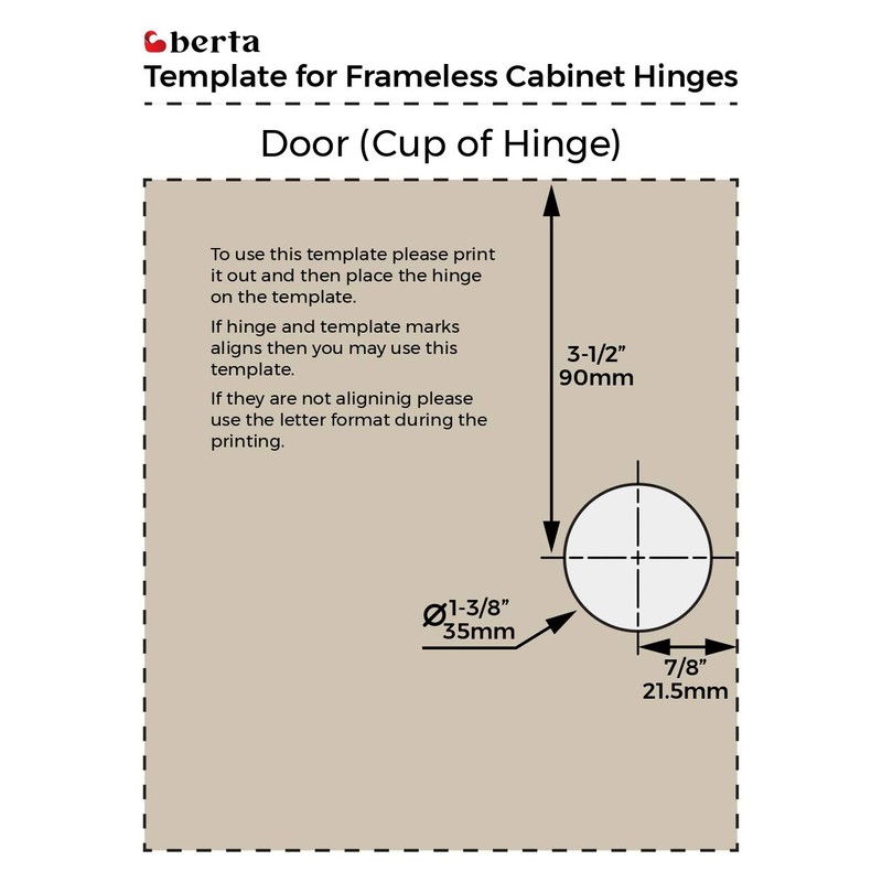Berta (20 Pieces) Full Overlay Frameless European Hinges, 105 Degree