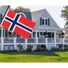 3×5 FT Norway Flag, Large 100D Norwegian National Outdoor Banner,Doube