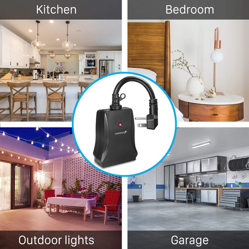 Fosmon Remote Control Outlet Waterproof Outdoor, Wireless Light Switch