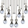 Hicarer Ceiling Fan Pull Chains Crystal Light Fan Pull Chain