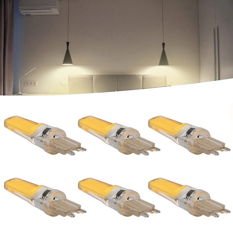 6pcs G9 LED Light Bulb COB Dimmable Professional G9 LED