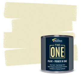 THE ONE Paint & Primer: Most Durable All-in-One Furniture Paint, Cabinet Paint, Front Door Paint, Wall Paint, Bathroom, Kitchen - Fast Drying Craft Paint Interior & Exterior (Cream, Matte, 1 Liter)
