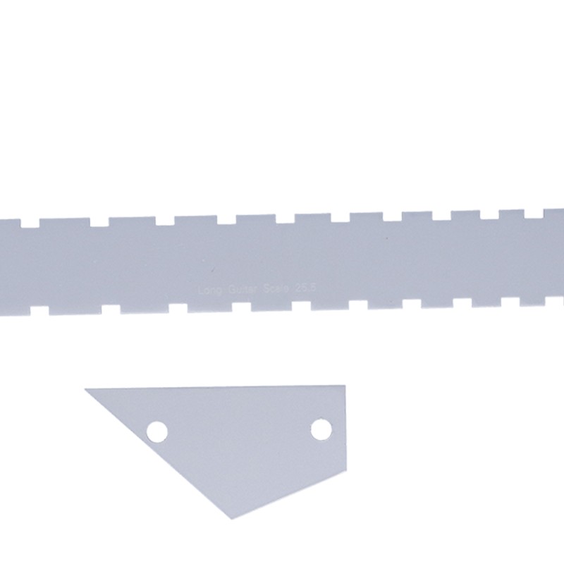 Guitar Measuring Tool Set Silver Aluminum Neck Straight Edge Fret