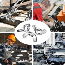 SWTYExt Wing Nuts M4, Pack of 20 Wing Nuts DIN 315 Butterfly Nut High Quality A2 V2A Stainless Steel Wing Nut Metric Rustproof Wing Nut DIY Wing Nut for Systems DIY Tools