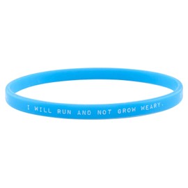 Creative Brands 4-Pack Bracelet Set - Faithworks Threads of Faith Silicone Wristband Bracelets, One Size, Live Your Purpose