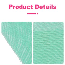 African Net Sponge, Kissfee Body Exfoliating Bath Towel Skin Exfoliation for Shower, Back Scrubber Skin Smoother Long Wash Scrub Cloth Washcloth Washer for Men Women (Green)