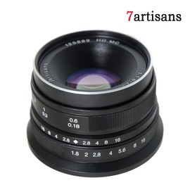 7artisans 25mm F1.8 APS-C Manual Focus Lens for Sony Emount Cameras Like A7 A7II A7R A7RII A7S A7SII A6500 A6300 A6000 A5100 A5000 EX-3 NEX-3N NEX-3R NEX-F3K NEX-5 NEX-5N - Black …