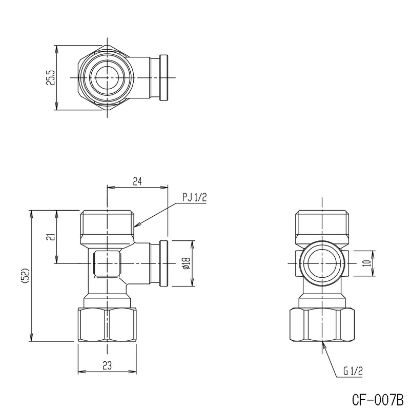 LIXIL INAX Branch Plug for Main Body Water Supply Hose