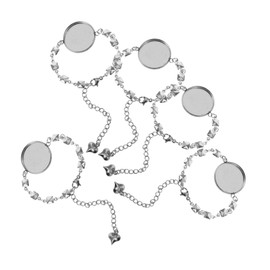 TEHAUX 5pcs Bracelet Blanks for DIY Jewelry Making Durable Bezel Trays for Crafting Unique Bracelets for Creative Enthusiasts and Designs