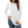 Amoretu Womens Round Neck Tunic Tops Fall Basic Long Sleeve