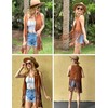 HOTOUCH Vests for Women Fringe Top Concert Ouftits Fringe Jacket