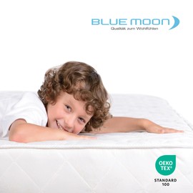 Blue Moon Waterproof Mattress Protector - Breathable Cotton Pad, Moisture Protection, Incontinence Pad, Anti-Allergy, Anti-Mite, Machine Washable (90 x 200 cm, Set of 2)