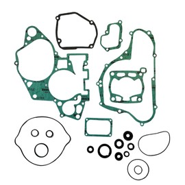 Top and Bottom End Engine Gasket Kit Set with Oil Seals Replacement for Suzuki RM125 1998-2000