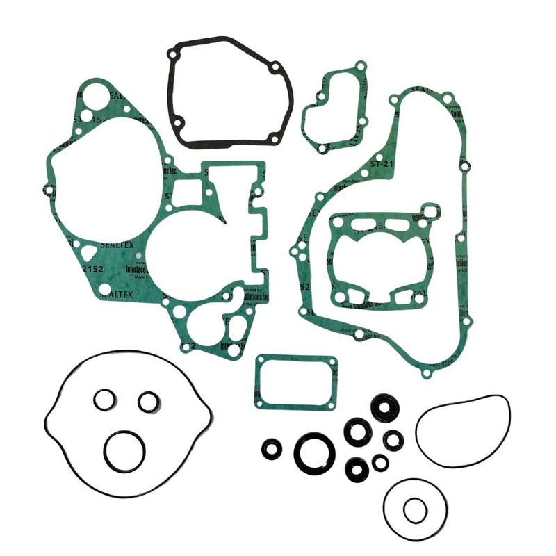 Top and Bottom End Engine Gasket Kit Set with Oil