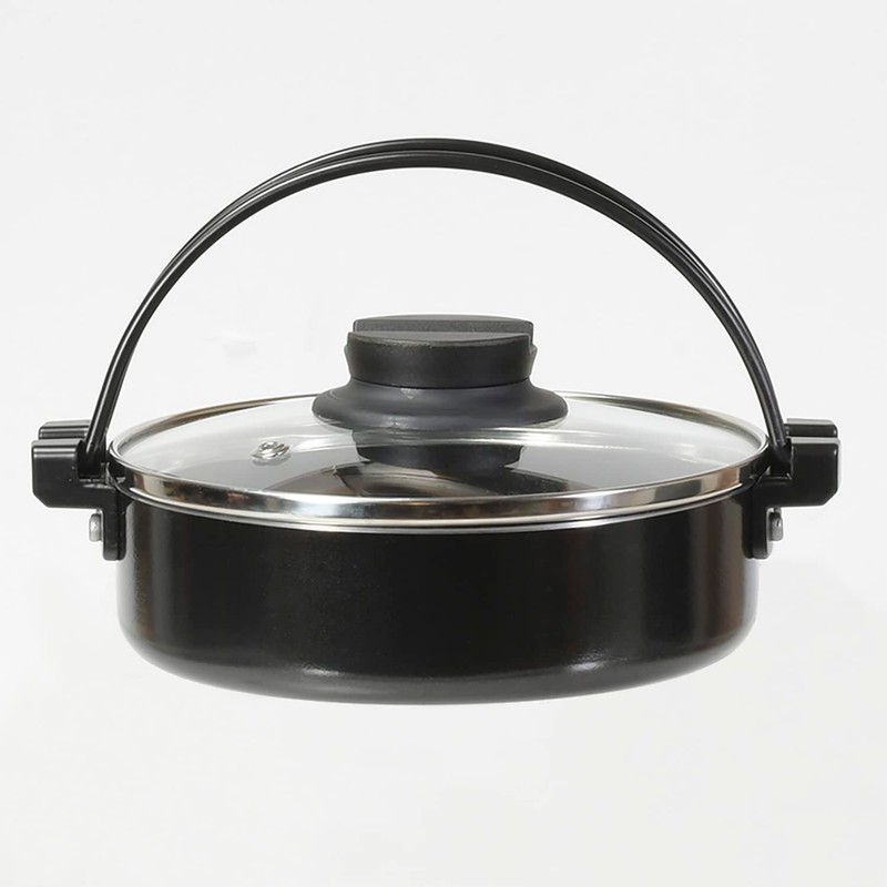 Bestco NQ-0061 IH Sukiyaki Pot with Glass Lid, 6.3 inches