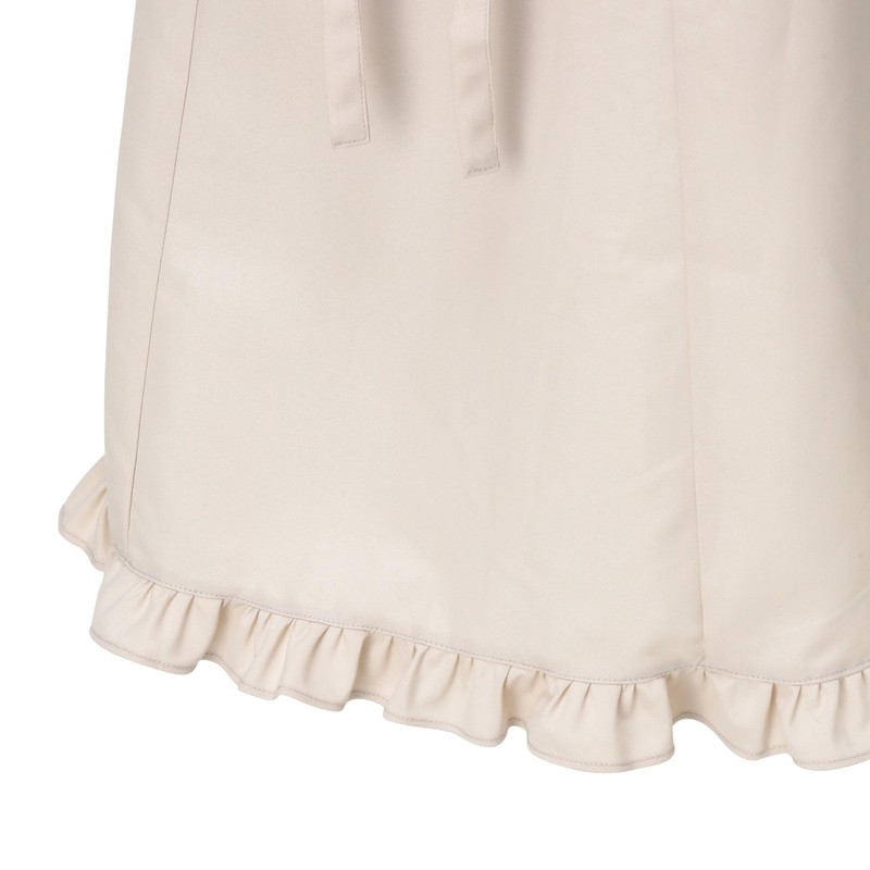 Francfranc French Mini Ruffle Full Apron, Beige