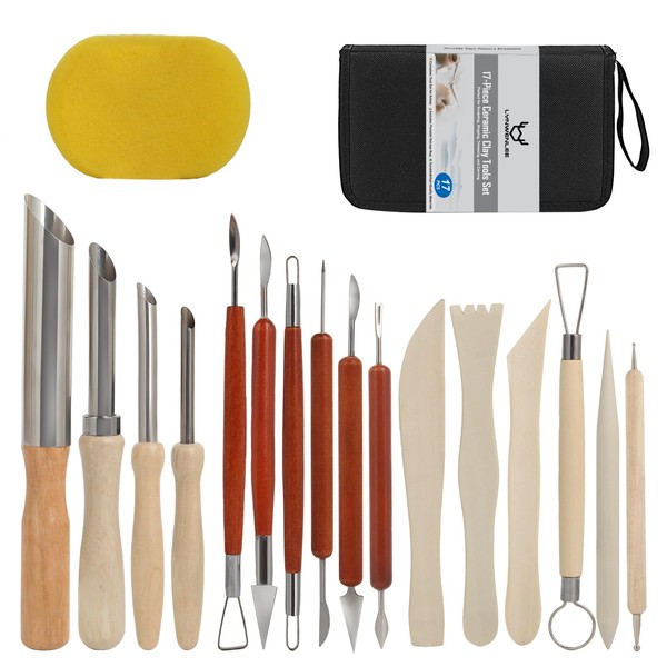 17Pcs Clay Sculpting Tools, Basic Clay Tools Kit, Polymer Clay