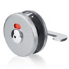 Toilet Door Lock Swivel Latch, Pair of Rosette Stainless Steel,