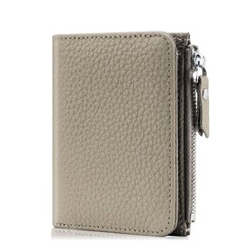 Noaivoky Women's Compact Mini Wallet, Bifold, gray