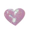 Light Pink - Valentine Sequin Heart - - 1.75 Inch