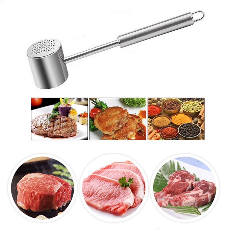 Beetoo Meat Tenderizer Hammer, Heavy Duty Meat Tenderizer, Dual-sided Meat,