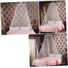 OHPHCALL Circular Bed Canopy Mosquito Net for Double Bed with
