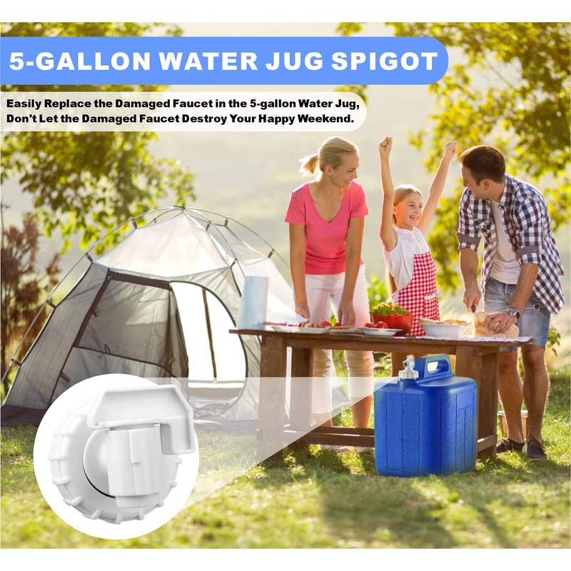 5-Gallon Water Jug Spigot, Water Carrier Jug Replacement Faucet Assy