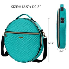 MYBAGZING | Round Embroidery Bag(Empty) - Embroidery Storage Bag -Cross Stitch Supplies Organizer with Mutiple Pockets for Embroidery Kits, Cross Stitch Suppliers