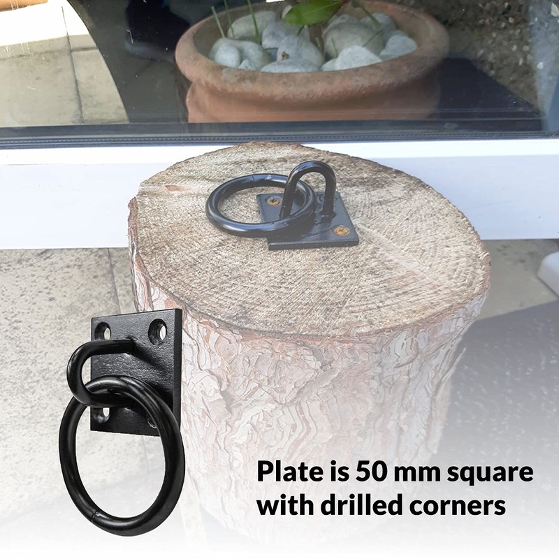 SUL Heavy Duty Ring on Plate with Black Coating, Horse