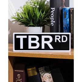 Library Street Sign, Bookshelf Library Sign, Book Nook decor, 3D Bookshelf Accessories, Book Lovers Gifts, Library Decor, Reading Nook, Gifts for Book Lovers Women or Men (Black, TBRRD-3/9)