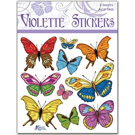 Violette Stickers Primary Butterflies