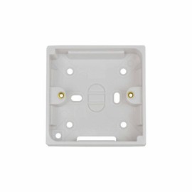 Status 25 mm 1 Gang Pattress Box - White (Pack of 1)