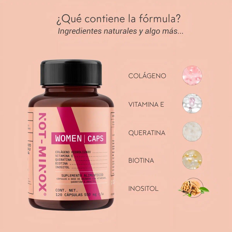 Not Minox Mujer Crecimiento De Cabello Queratina Vitamina E Sabor