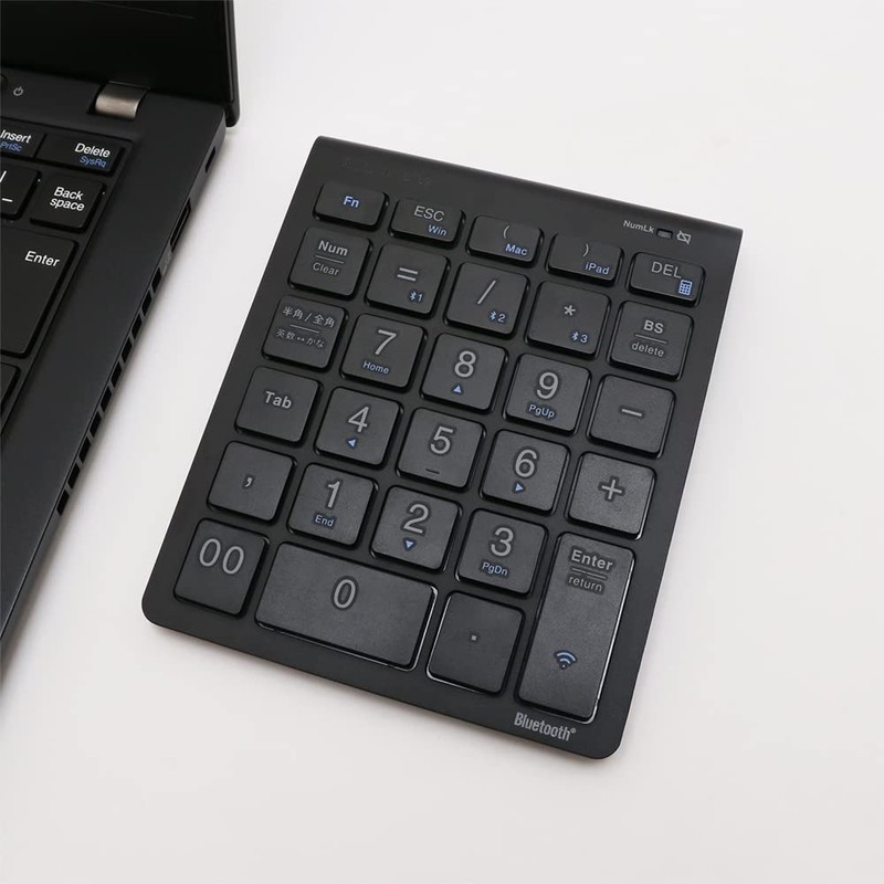 Miyoshi ZTENBT02/BK Wireless Bluetooth Connection, 5 Rows, 27 Keys, Supports