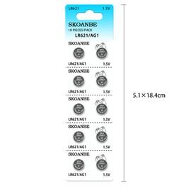 SKOANBE 50PCS SR621SW AG1 LR621 364 363 LR60 164 1.5V Button Coin Cell Watch Battery