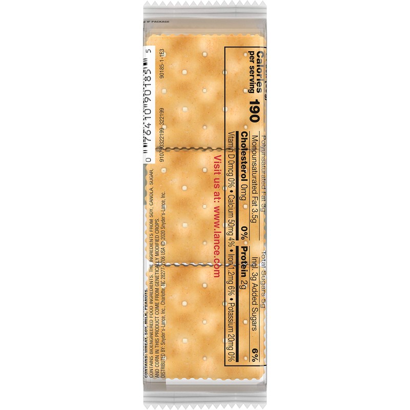 Lance Sandwich Crackers, Captain's Wafers Cream Cheese and Chives, 8