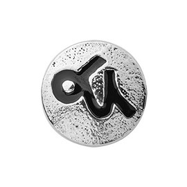 Quiges Women's Click Button 18 mm Chunk Horoscope Capricorn for Press Stud Accessories, enamel